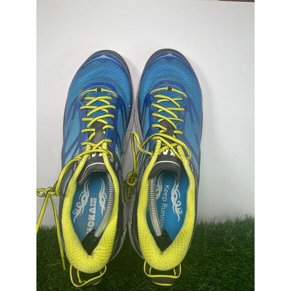 HOKA Odyssey Running Shoes Blue Yellow Men’s Size 13 Lightweight Comfort Sneaker main image 10